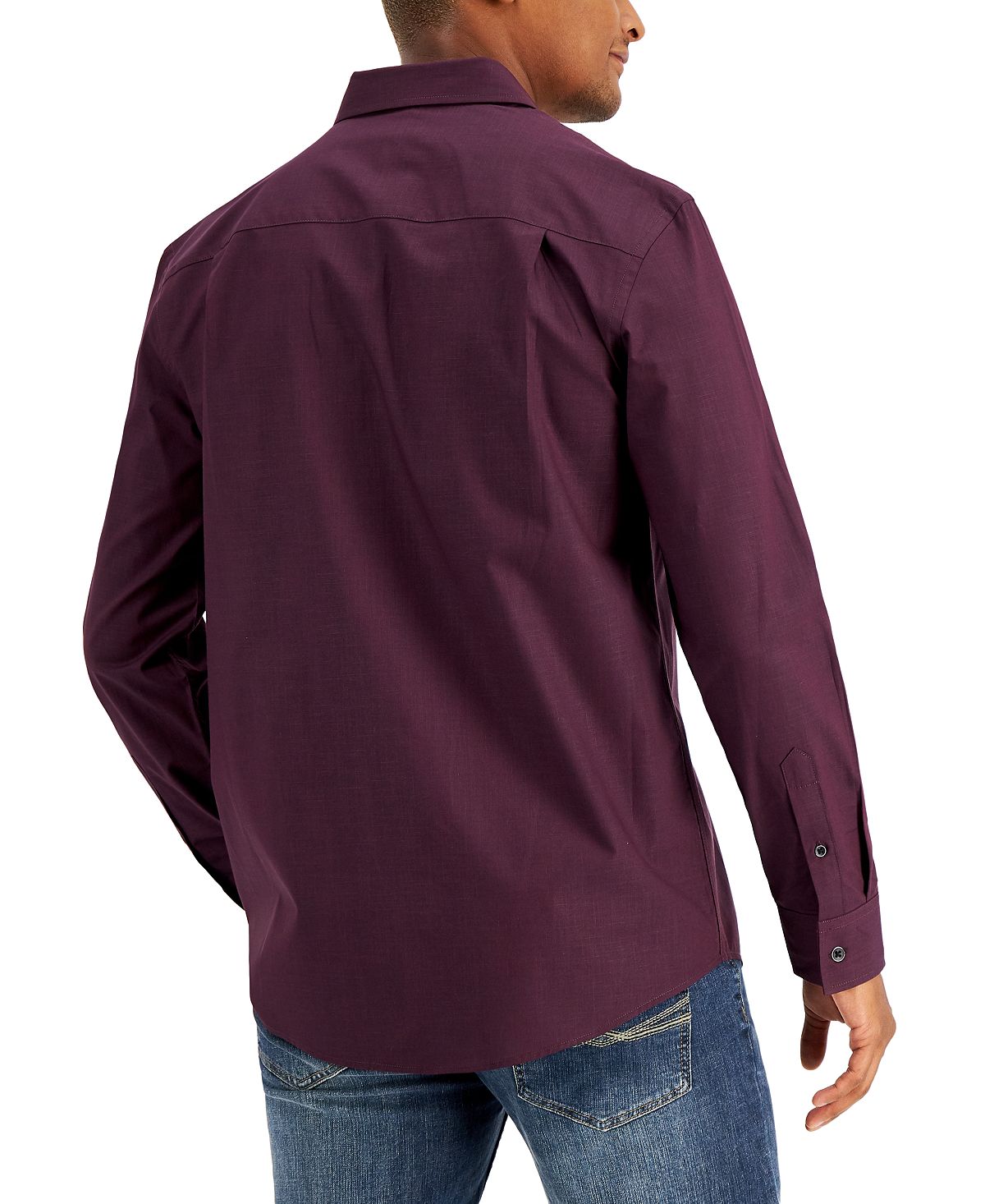 Alfani Regular-fit Solid Shirt Port