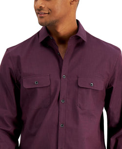 Alfani Regular-fit Solid Shirt Port thumbnail 3