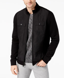Alfani Reyes Mixed-media Jacket Black thumbnail 1