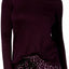 Alfani Scoop Neck Long Sleeve Lounge Top in Dark Fig