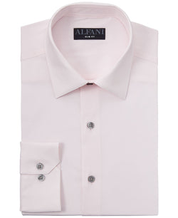 Alfani Slim Fit 2-way Stretch Performance Dress Shirt Blossom Mist thumbnail 1