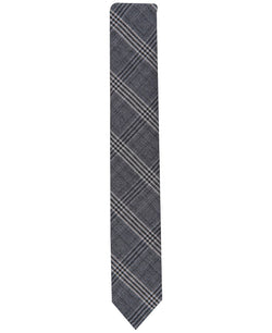 Alfani Slim Plaid Tie Black thumbnail 2
