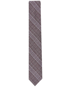 Alfani Slim Plaid Tie Charcoal thumbnail 2