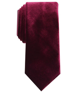 Alfani Slim Velvet Tie Burgundy thumbnail 1