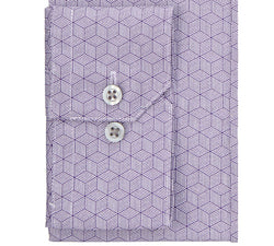 Alfani Slim-fit Performance Stretch Striped Box Dress Shirt Purple White thumbnail 3