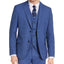 Alfani Slim-fit Stretch Medium Blue Plaid Suit Jacket Blue