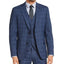 Alfani Slim-fit Stretch Navy Blue Plaid Suit Jacket Navy