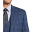 Alfani Slim-fit Stretch Navy Blue Plaid Suit Jacket Navy