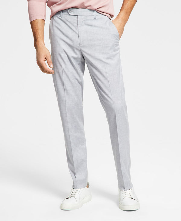 Alfani Slim-fit Stretch Solid Suit Pants Gray