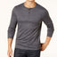 Alfani Soft Touch Stretch Henley Heather Onyx