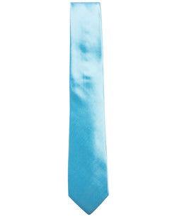Alfani Solid Silk Slim Tie Aqua thumbnail 2