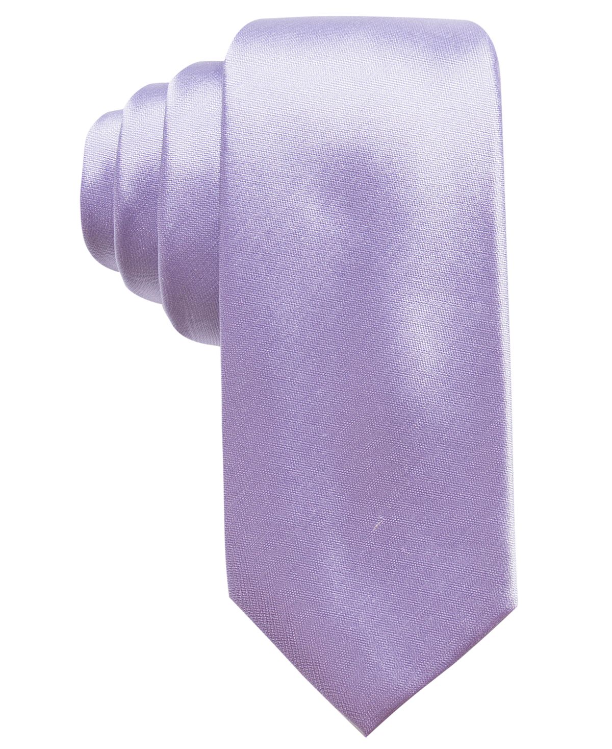 Alfani Solid Silk Slim Tie Lilac