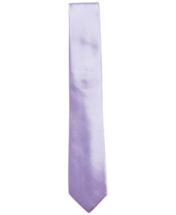 Alfani Solid Silk Slim Tie Lilac thumbnail 2