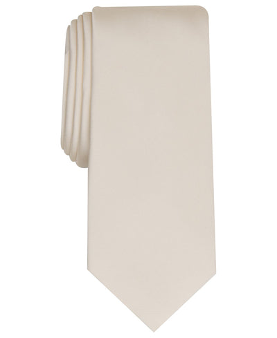 Alfani Solid Texture Slim Tie Cream