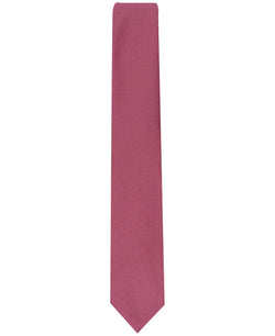 Alfani Solid Textured Slim Tie Red/Burgundy thumbnail 2