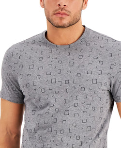 Alfani Square Graphic T-shirt Heather Grey thumbnail 3