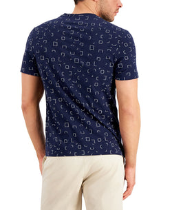 Alfani Square Graphic T-shirt Neo Navy thumbnail 3