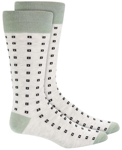 Alfani Square-dot Crew Socks Grey thumbnail 1