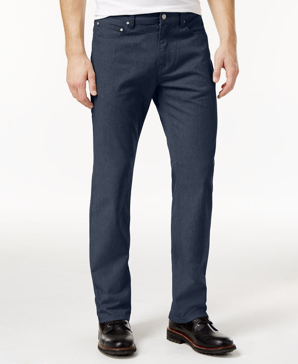 Alfani Straight-fit Gray Wash Jeans Deep Blue