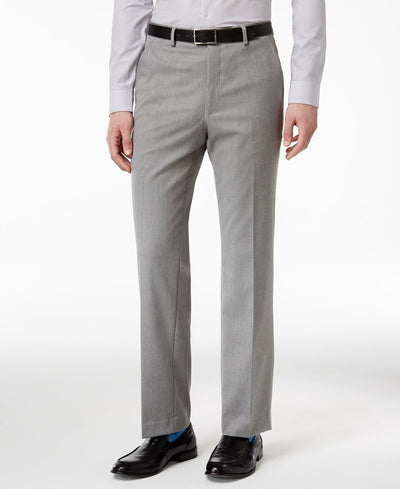 Alfani Stretch Performance Solid Slim-fit Pants Light Grey