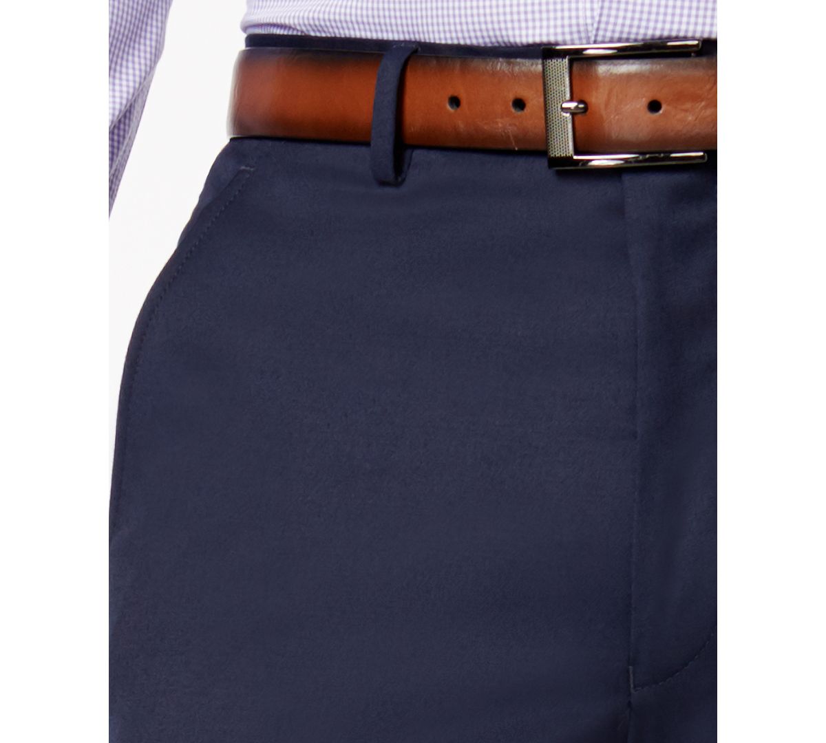 Alfani Stretch Performance Solid Slim-fit Pants Navy