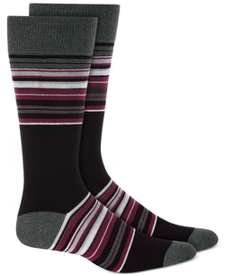 Alfani Striped Dress Socks Black Stripe thumbnail 1
