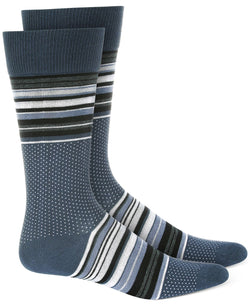 Alfani Striped Dress Socks Blue Multi Stripe thumbnail 1