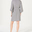 Alfani Striped Knit Kimono Robe Bare Stripe White