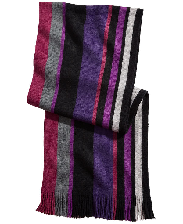 Alfani Striped Scarf Purple/Grey