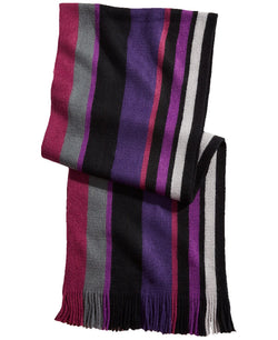 Alfani Striped Scarf Purple/Grey thumbnail 1