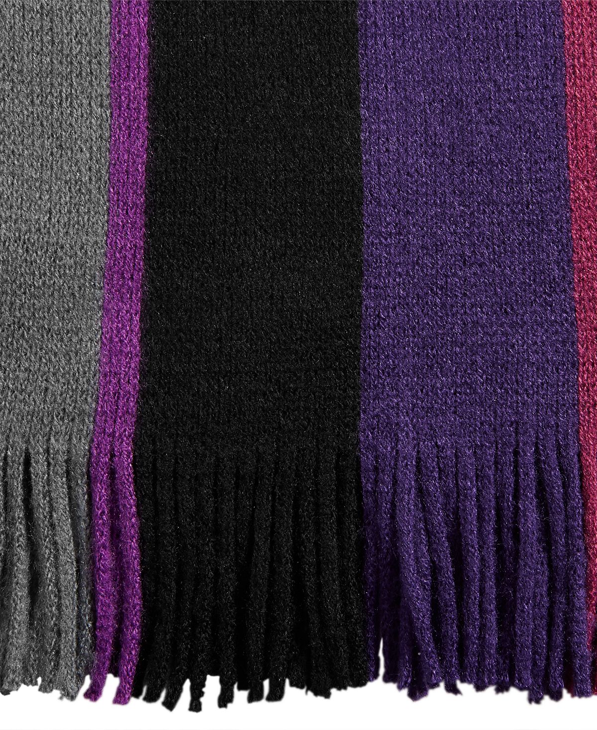 Alfani Striped Scarf Purple/Grey