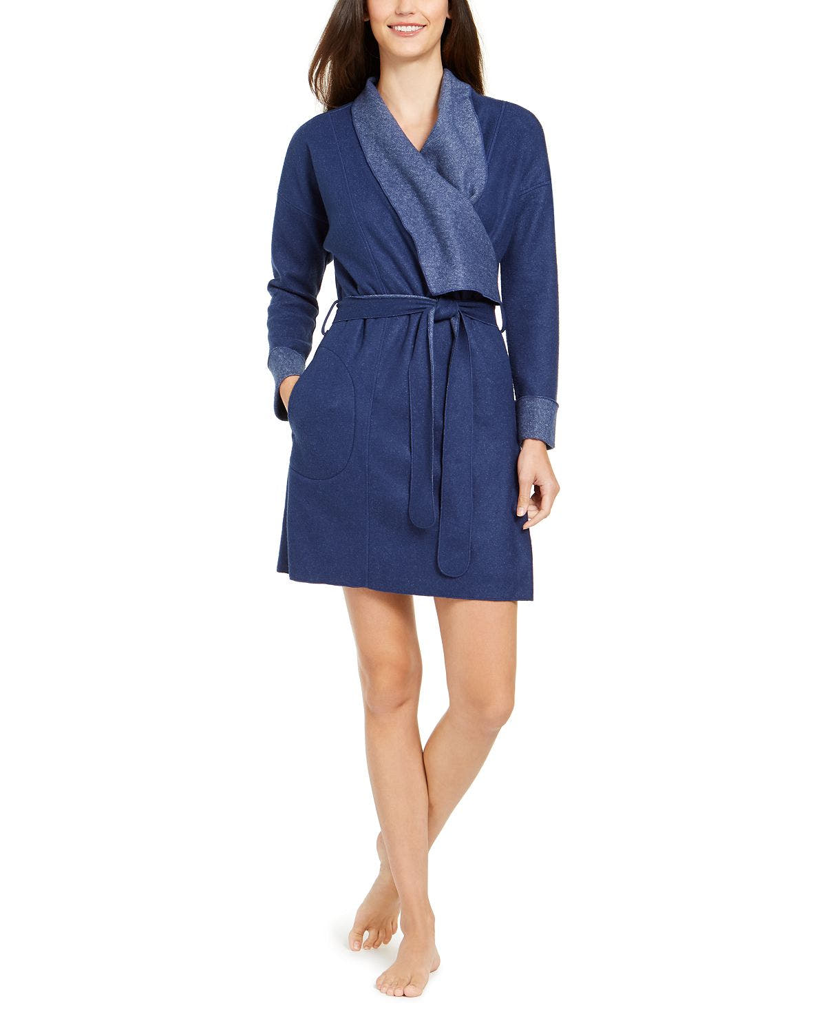 Alfani Super Soft Wrap Robe Admiral Heather