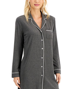 Alfani Super-soft Modal Basic Sleep Shirt Hy Charcoal thumbnail 2