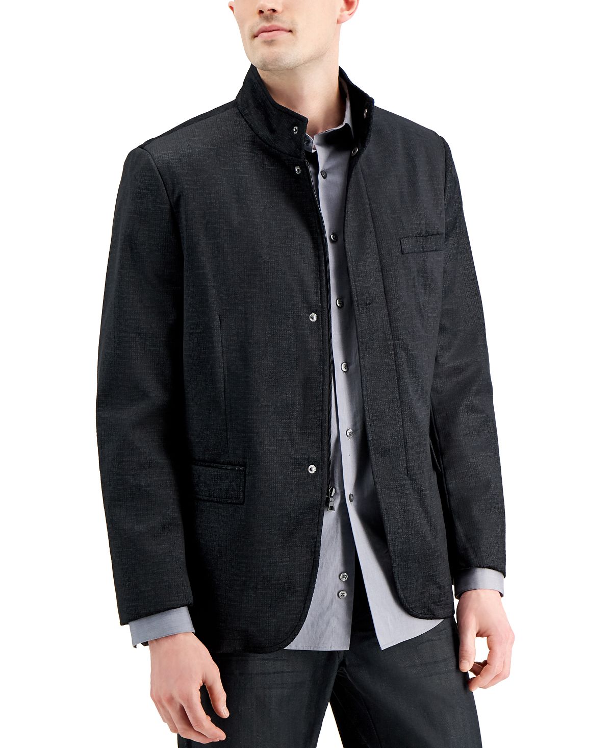 Alfani Textured Hybrid Sportcoat Deep Black