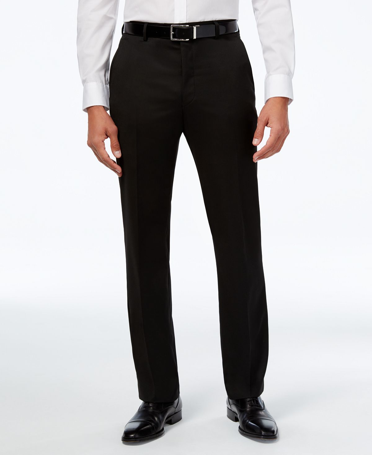 Alfani Traveler Solid Classic-fit Pants Black