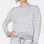 Alfani Ultra Soft Crewneck Top in Varsity Stripe White