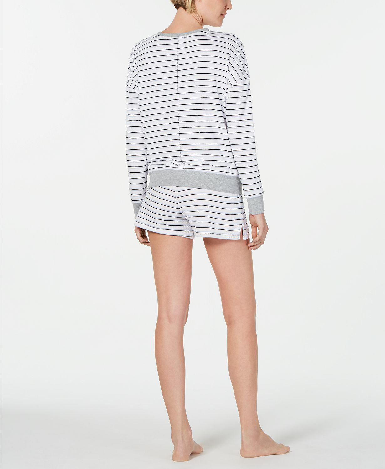 Alfani Ultra Soft Crewneck Top in Varsity Stripe White