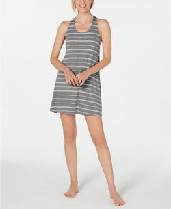 Alfani Ultra Soft Keyhole Printed Chemise in Pop Stripe Grey thumbnail 2