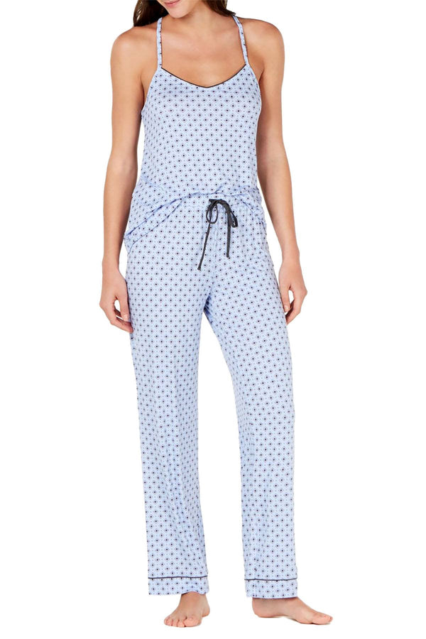 Alfani Ultra Soft Knit Tank Top And Pant Set in Geometric Colorblock