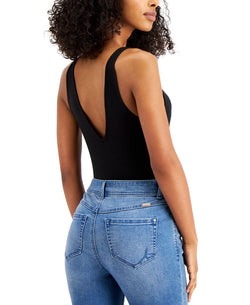Alfani Ultra Soft Modal V-neck Bodysuit Classic Black thumbnail 2