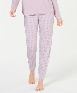 Alfani Ultra Soft Satin Trim Jogger Pant in Lavender Jewel thumbnail 2