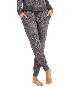 Alfani Ultra-soft Jogger Pajama Pants Grey Texture thumbnail 1