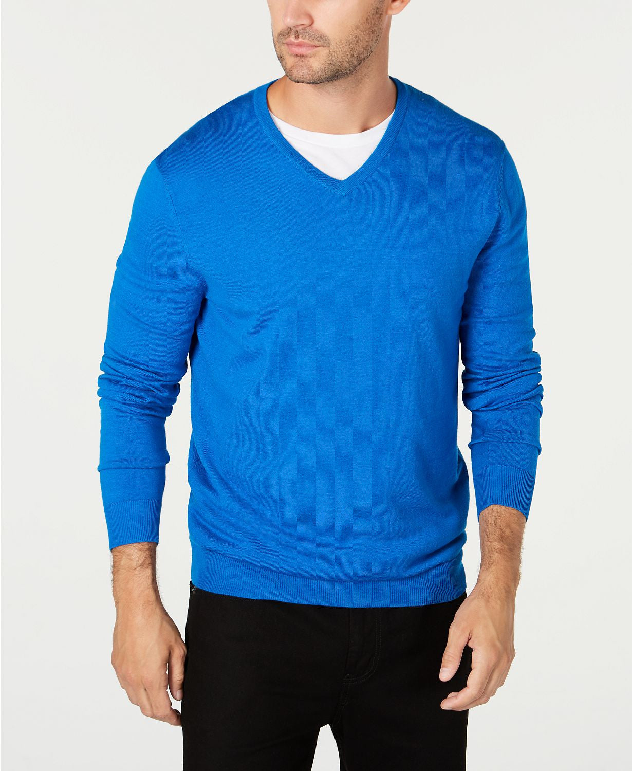 Alfani  V-neck Sweater Med Blue