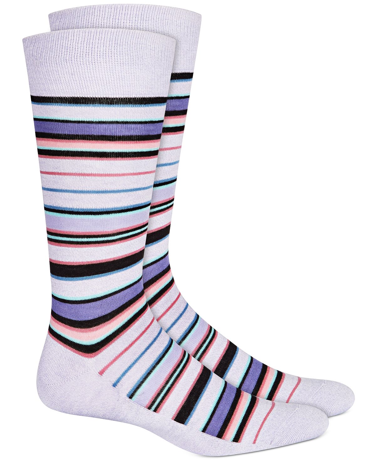 Alfani Variegated Stripe Socks Purple/Pink