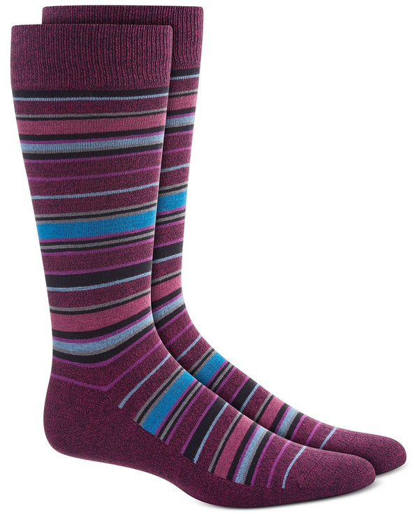 Alfani Variegated Stripe Socks Purple