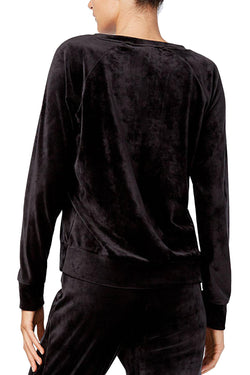 Alfani Velvet Lounge Top in Black thumbnail 2