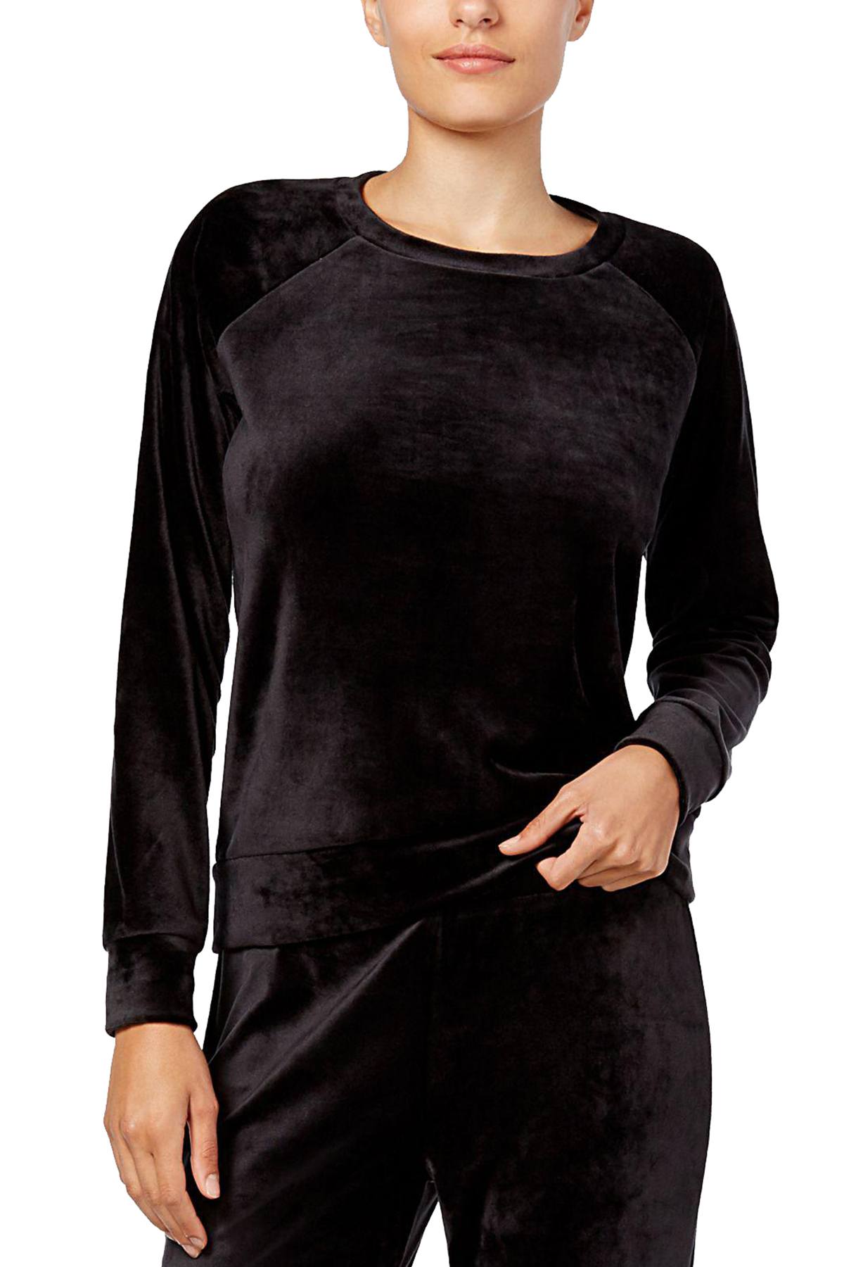 Alfani Velvet Lounge Top in Black