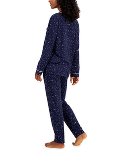 Alfani Wo Ultra-soft Printed Pajama Set Blue Night Sky thumbnail 3