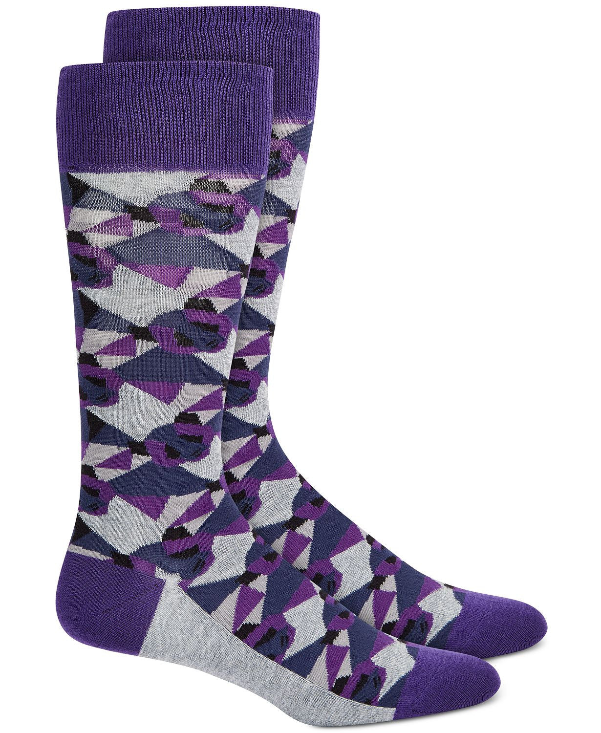 AlfaniCamo Panda Socks Purple Grey