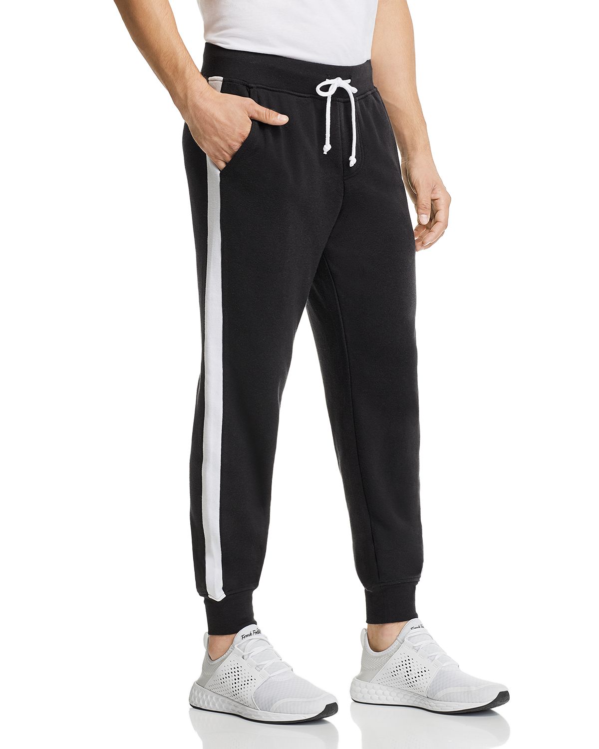 Alternative Apparel Side-stripe Track Pants Black/White
